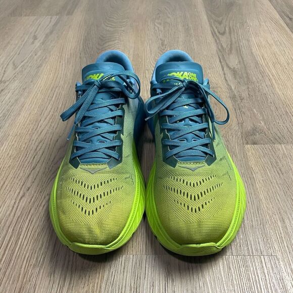 Hoka One One Mens 10.5 Blue Mach 2 Running Walking Low Top Laced Up - Picture 2 of 11